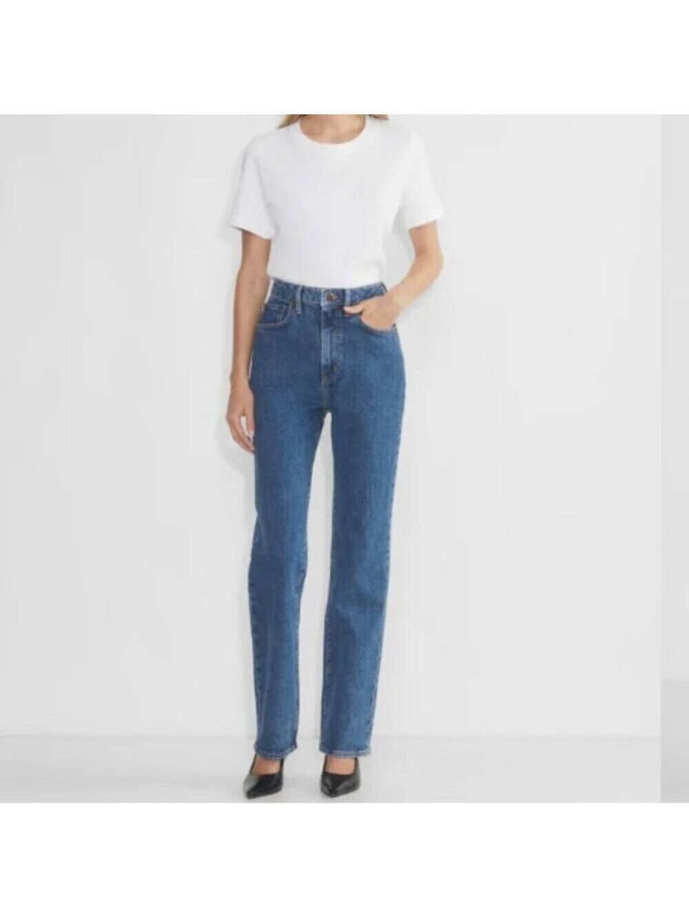 Denim Forum Rowan Super High Rise Straight Jean 32 32L